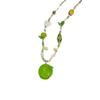 Collar de Cuentas de Manzana Verde Paradise Mori Manzana Nuevo 2024 Lindo Fresco Temperamento de Chica Collar Mujer