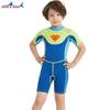 Traje de Buceo Infantil Nuevo de 2.5mm para Hombre de Manga Corta de Una Pieza Ropa de Natación Cálida Drifting Surfing Protector Solar Traje de Scuba