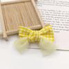 Novo Tecido Xadrez Malha Candy Color Bow Acessórios para o cabelo diy Semi-acabado Acessórios para sacolas de vestuário