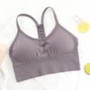 Ropa interior de yoga para mujer, nueva y de primavera, con espalda descubierta y antigolpes, con push-up desmontable y sujetador para correr.