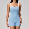 Macacão de Yoga Justo de Peça Única Estilo Novo Transfronteiriço com Decote Quadrado e Costas Abertas, Shorts de Fitness com Alças nos Ombros, Macacão de Yoga para Mulheres 2134