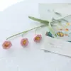 Ramo Tejido de Lana Girasol Margarita Flor Artificial Nomeolvides Rosa Crochetada Tulipán Flor Artificial Producto Terminado
