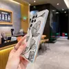 Funda para teléfono Samsung con diseño minimalista y moderno de flor de loto en línea, adecuada para S25 Ultra, funda suave delgada y transparente