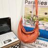 Bolso bandolera de hombro de gran capacidad con forma de media luna para mujer, nuevo bolso de mano informal de otoño 2024, bolso de viaje de nailon de color liso.