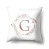 Funda de Almohada de Poliéster Estilo Ins para el Hogar Funda de Almohada Decorativa Estampada 26 Letras Inglesas Funda de Cojín QTB24