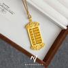 Colar diy de ouro do Vietnã palavra da sorte inteligente pingente de ábaco dos desejos pingente móvel colar de ábaco corrente de suéter feminino