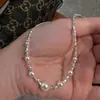Collar de Perlas de Vidrio Cielo Estrellado de Plata Rota 2026 Nuevo Más Vendido de Gama Alta Exquisito Collar de Perlas de Vidrio