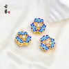 Nuevos Accesorios de Loto Esmaltados Estilo Chino, Broche de Nube de Murciélago Cloisonné DIY Estilo Antiguo Accesorios para Hanfu Qipao