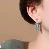 Pendientes de Aleación de Cobre con Circonita Sintética, Pendientes Colgantes de Verano con Borla de Racimo de Uvas Brillante, Pendientes de Alta Gama