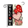 Banderas de Jardín Temáticas de Amor para el Día de San Valentín, Gato y Perro, Más Vendidas Transfronterizas, Banderas de Jardín de Lino Impresas por Ambos Lados, Diseño Personalizado Disponible