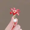 Nuevo Broche de Flor de Lirio Roja de Moda, Broche Lujoso y de Gama Alta para Abrigos y Trajes, Accesorio de Pin de Gama Alta