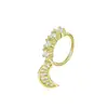 Clavo de Acero Inoxidable para Nariz Transfronterizo Forma de L Flor de Mariposa Incrustada Circonita Aro para Nariz Clavo de Cartílago Joyería de Piercing de Moda Venta al por Mayor