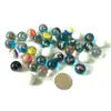 20 Unidades 16mm Contas de Vidro Pétala Vermelha Amarela Azul Verde Bola Colorida Verde Transparente Azul Escuro