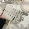Brincos Coreanos Dongdaemun para Mulheres, Brincos Simples e Modernos, Brincos de Pérola, 30 Pares de Brincos, Estoque Pronto de Fábrica, Modelos Mais Vendidos