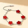 Set de collar de trébol de cinco hojas, collar de acero inoxidable de titanio, pulsera, pendientes, juego de joyería chapado en oro de 18 quilates