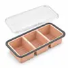 Caja de Conservación de Alimentos Dividida de Silicona con Tapa Dos Compartimentos Tres Compartimentos Caja de Almacenamiento para Refrigerador y Congelador Divisor de Alimentos Caja para Preparación de Comidas Transfronteriza