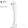 12cm transfronteiriço comércio exterior europeu e americano sexy moda pontiaguda plus size salto alto acima do joelho botas femininas bota