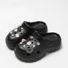 Zapatos Transpirables con Agujeros para Mujer Ropa Exterior 2024 Verano Eva Dung Sense Plataforma Sandalias de Playa Antiolor con Aumento de Altura Chanclas con Agujeros