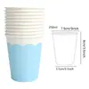 Plato de Papel Taza de Papel Servilleta Mantel Traje para Fiesta de Cumpleaños Infantil Fiesta Festiva Vajilla Desechable Plato de Papel Plato de Cena