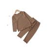 Pijama de bebé Primavera y Otoño traje de manga larga lunares estilo occidental pantalones para niñas conjunto de dos piezas ropa para el hogar ropa de aire acondicionado para niños