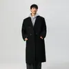 Llegada Nueva Invierno 2026 Abrigo de Lana de Longitud Media Marca Trendy para Hombre Estilo Coreano de Alta Gama Holgado Casual Versátil Ropa de Exterior