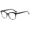 Gafas Negras Ojo de Gato Montura Grande Lisas Anti Luz Azul para Rostros Cuadrados y Redondos, Efecto Adelgazante, Se Pueden Montar Lentes Graduadas, Estilo Europeo y Americano para Mujer