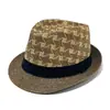 Sombrero de Paja de Papel de Ala Pequeña de Venta Caliente para Hombre Europeo y Americano, Sombrero de Sol de Paja de Verano, Sombrero de Sol de Playa con Estampado de Palmera