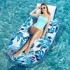 Cadeira de Piscina Inflável Transfronteiriça PVC Verão Flutuador Aquático para Adultos com Encosto, Apoio para os Pés e Porta-Copos