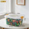 Caja de Almacenamiento de Plástico BNBS para el Hogar con Tapa abatible para Juguetes Infantiles y Artículos Varios, Caja Transparente para Almacenamiento de Objetos Pequeños