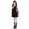 Ropa de Maternidad 2026 Nuevo Estilo Coreano Ropa Otoño/Invierno Talla Grande Suéter + Vestido Chaleco de Maternidad con Encaje Vintage Conjunto de Dos Piezas