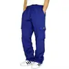 Pantalones Deportivos y Casuales Nuevos Transfronterizos 2022 con Leggings de Terciopelo, Pantalones de Peto Sueltos para Hombre con Bolsillos Múltiples y Cordón