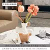 Lujo ligero diosa del arte adornos de jarrón de cerámica sala de estar mueble de TV arreglo floral mueble de vino decoraciones para el hogar al por mayor