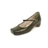 Zapatos Mary Jane cuadrados de piel de vaca estilo francés con correa de talón antideslizante, colección otoño 2026, zapatos de trabajo para mujer de cuero genuino con tacón medio grueso