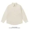 Camisas casuales de algodón estilo japonés para comercio exterior en stock para hombres y mujeres, camisas básicas de manga larga holgadas con bolsillos, ropa del grupo dopamina