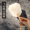 Tinta Especial para Pintar Abanicos, Estilo Jiangnan con Caracteres, Kit Completo de Materiales para Pintura a la Laca DIY, Abanico Redondo de Papel de Arroz en Blanco para Caligrafía Hecho a Mano