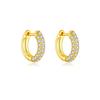 Aretes de plata esterlina 925 aretes viento ins tres filas de aretes de diamantes aretes retro de alta moda venta al por mayor Europa y Estados Unidos transfronterizo