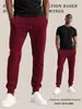 Pantalones deportivos ajustados para hombre transfronterizos, cómodos pantalones largos atléticos de punto, disponibles en tallas grandes y múltiples colores, listos para venta al por mayor y personalización de marca privada