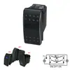 Interruptor DPDT universal 12/24v de 7 pies y 3 velocidades con LED para coche, barco, motocicleta, interruptor de presión para yate