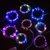 Cadena de Luces de Alambre de Cobre LED Caja de Batería de Botón Caja de Regalo Decoración de Lata Cadena de Luces Flor Pastel Decoración Navideña Linterna