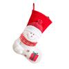 Yihang calcetines navideños grandes rojos y blancos de punto muñeco de nieve anciano disfraz bolsa de dulces bolsa de regalo calcetines navideños bolsa de regalo