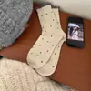 Calcetines versátiles de lunares, calcetines de otoño para mujer hasta la pantorrilla, calcetines cálidos estilo coreano apilables, calcetines largos casuales de moda para mujer