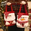 Bolsa de regalo de manzana navideña, Caja de embalaje de manzana para Nochebuena, Bolsa de manzana creativa con bordado de parche y cordón, Bolsa para dulces