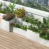 Jardineras de Acero Inoxidable para Exteriores, Maceteros Personalizados para Balcones, Camas de Flores Rectangulares para Exteriores en Calles Comerciales, Arreglos Florales con Acabado de Arte en Hierro