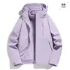Chaqueta tres en uno cortavientos e impermeable para hombre y mujer con logo impreso personalizado, chaqueta con capucha para deportes al aire libre