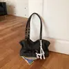 Bolso de lona de gran capacidad para mujer, nuevo modelo de moda 2026, bolso de hombro casual versátil de verano, bolso de mujer para la escuela y el trabajo