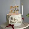 Copyright Ins-Style 2027 Decoração de Bolo Acrílica de Ano Novo Feliz Ano Novo Topper de Bolo de Véspera de Ano Novo Suprimentos para Festa