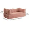 Sofá de Tecido Sala de Estar Estilo Chinês Dobrável Sofá-cama de Uso Duplo Compacto Módulo para Apartamento Pequeno Doméstico Sofá Pudding S