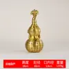 Adorno de Calabaza Bafu de Latón con Apertura Hueca y Hojas, Calabaza Grande para Decoración de Sala de Estar Bafu Entrada del Hogar