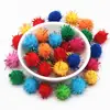 Puntos Bolas de Pelo con Purpurina de Colores Bolas de Pelo Navideñas Accesorios de Decoración Festiva Navideña Accesorios para Ropa DIY