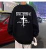 Transfronterizo Nuevo Estampado Otoño e Invierno Sudadera Hombre Primavera y Otoño Estilo Coreano Nuevo Cuello Redondo Holgada Superior Chic Estilo Hong Kong Tendencia